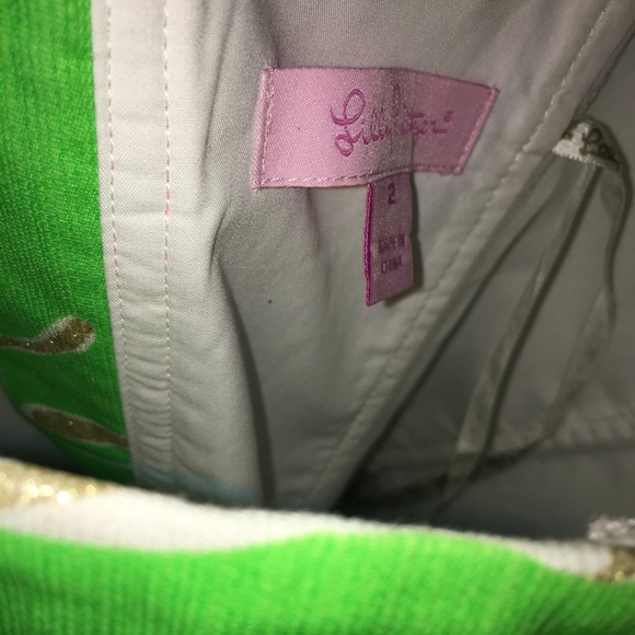 Lilly Pulitzer strapless green bee dress, 2 - Picture 3 of 6